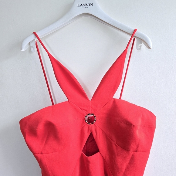 New Torn By Ronny Kobo Anna Crepe Crimson Dress Spring 2025 Size Medium NWT - Picture 7 of 15